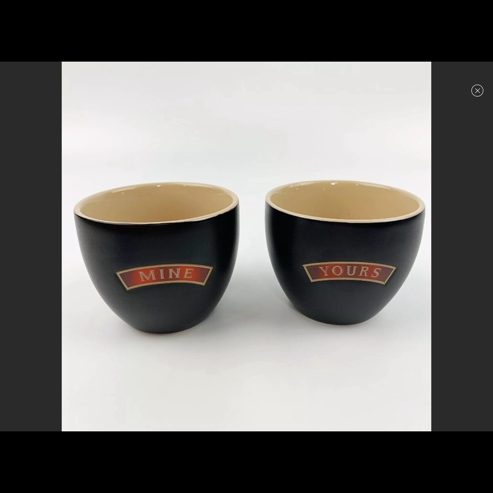 Mine + Yours Dessert Bowl/Mug Set NWOT